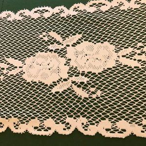 Ivory LAce table runner 72"x12"